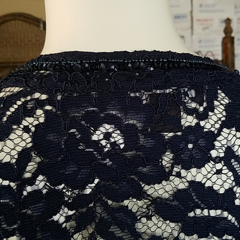 B2G1 Roaman's Blue lace with sequin detail - Picture 3 of 8